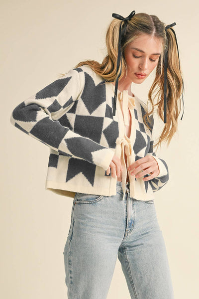 Quilt of Dreams Double Bow Cardigan
