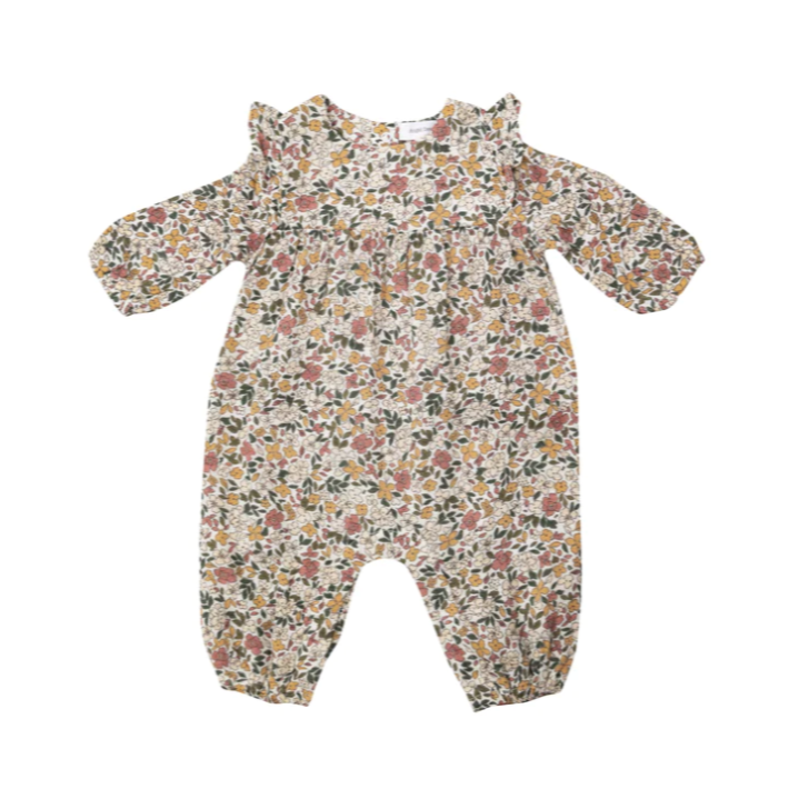 Natural Fall Floral Romper