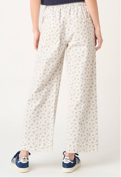 Blue Ditsy Floral Wide Leg Jeans