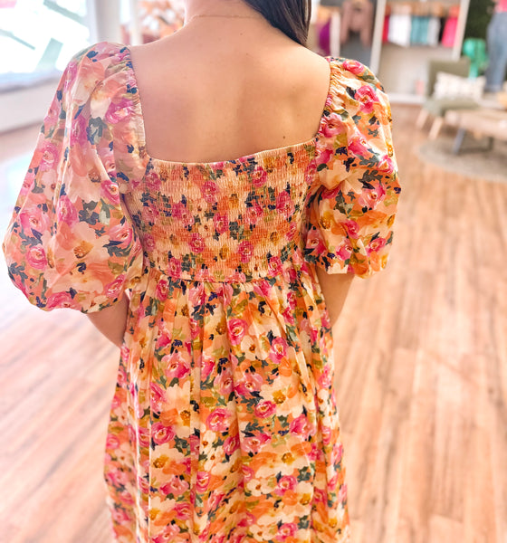 Afternoon Tea Floral Midi Dress
