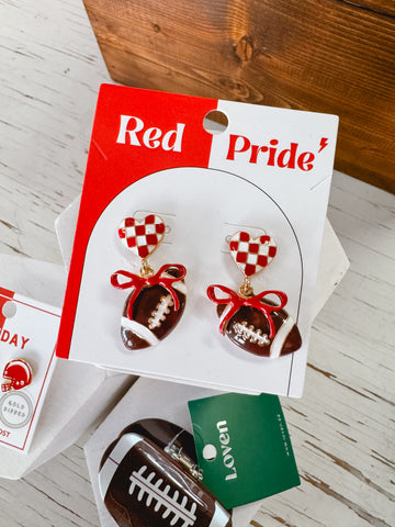 Football Dangle Earrings