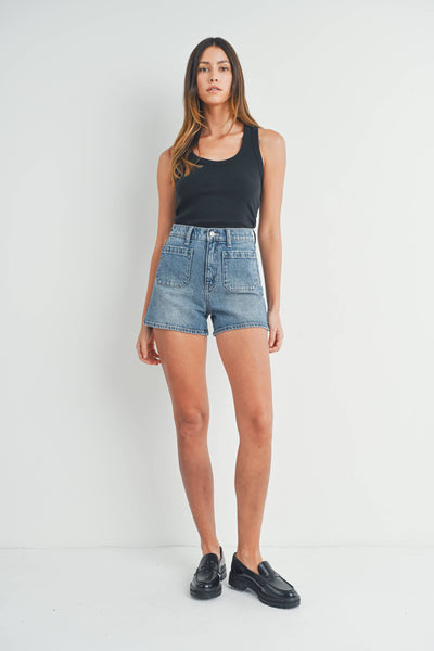 JBD Patch Pocket Jeans Shorts