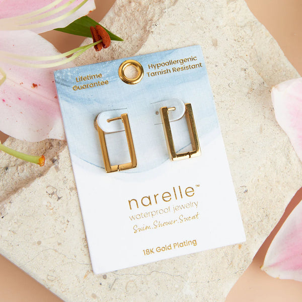 Gold / Silver Rectangle Hoops