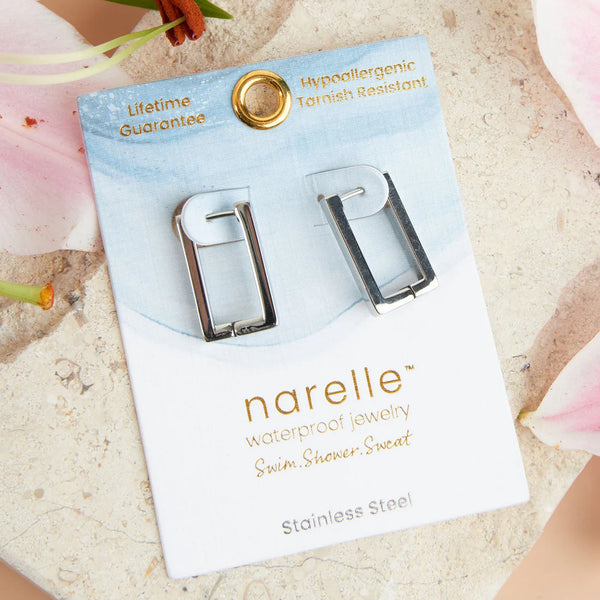 Gold / Silver Rectangle Hoops