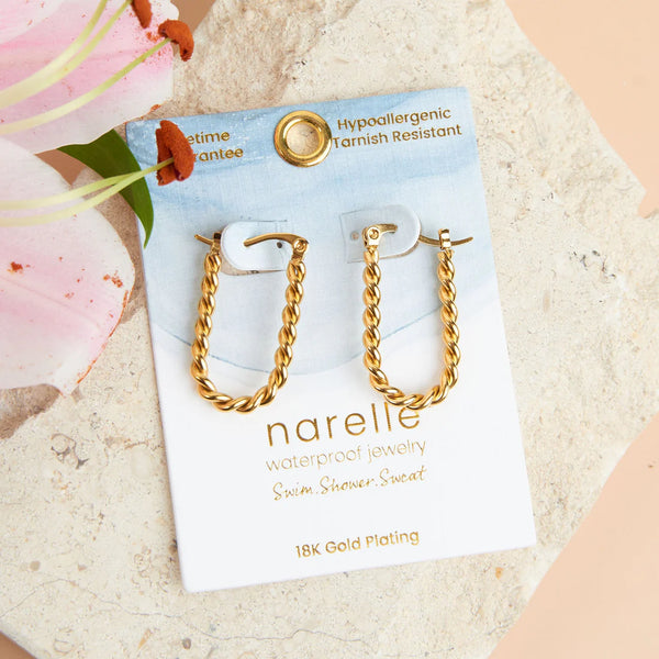 Gold Twisted Hoops