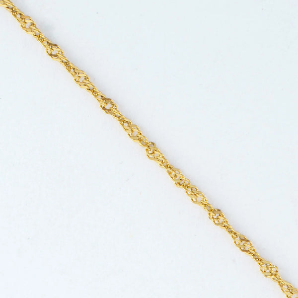 Waterproof Gold Twisted Chain Necklace
