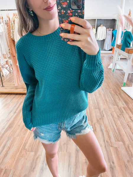 Waffle Knit Sweater {2 colors}