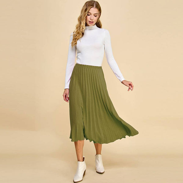 The Layla Pleated Midi Skirt