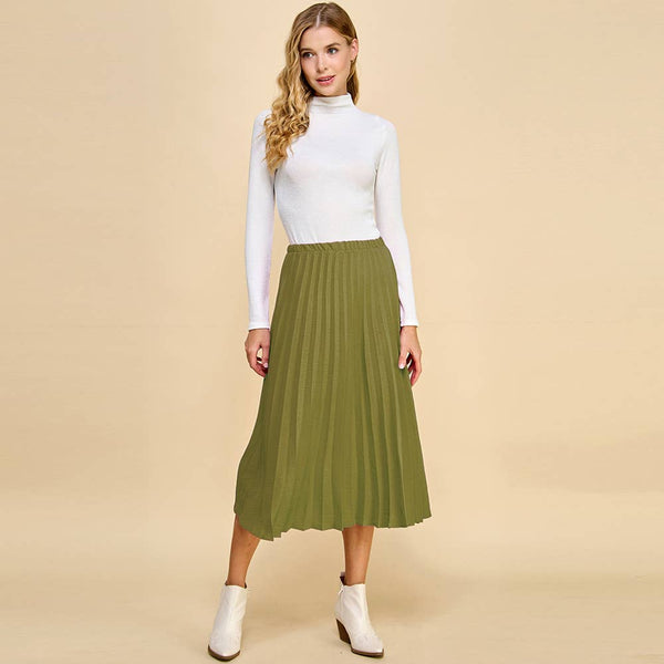 The Layla Pleated Midi Skirt