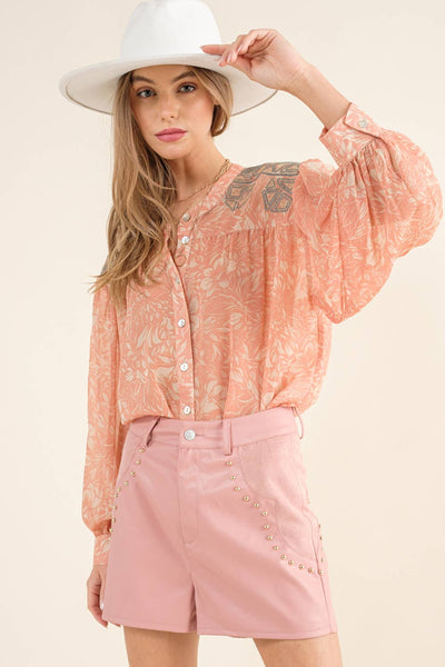 Baby Blues Embroidered Shoulder Blouse