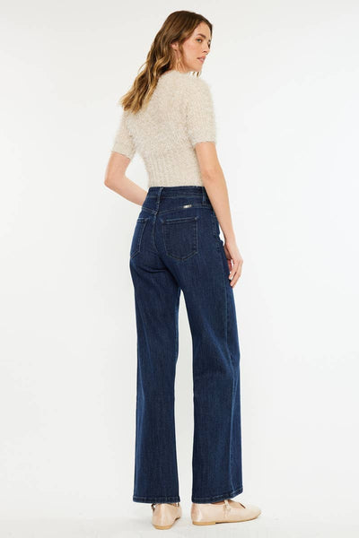 KanCan Wide Leg Dark Wash Jeans