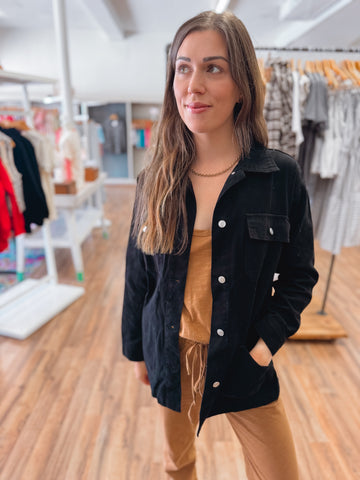 The Ari Black Denim Jacket
