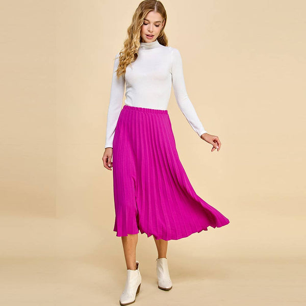 The Layla Pleated Midi Skirt