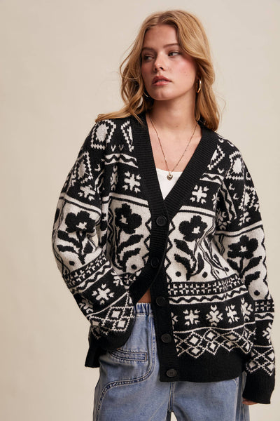 Fair Isle Chunky Cardigan