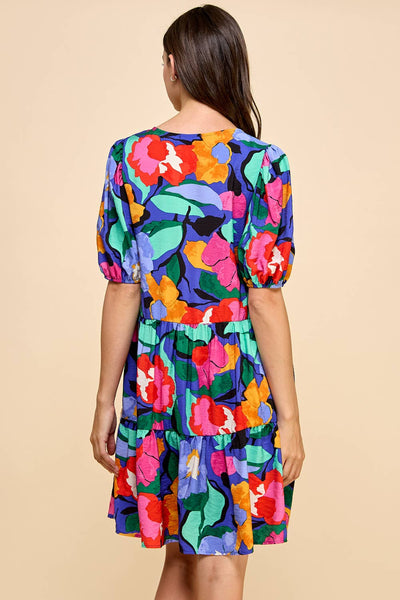Always Vibrant Floral Dress
