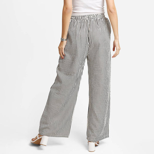 *9/03* Black & White Pinstripe Trousers