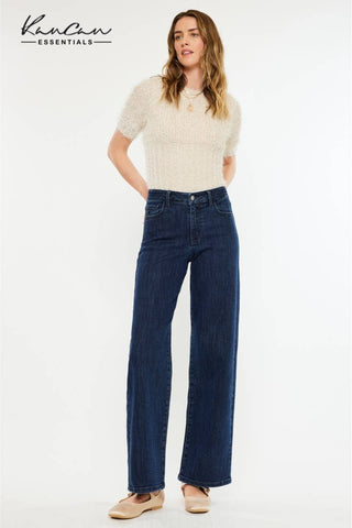 KanCan Wide Leg Dark Wash Jeans