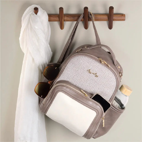Vanilla Latte Itzy Mini Plus™ Diaper Bag Backpack
