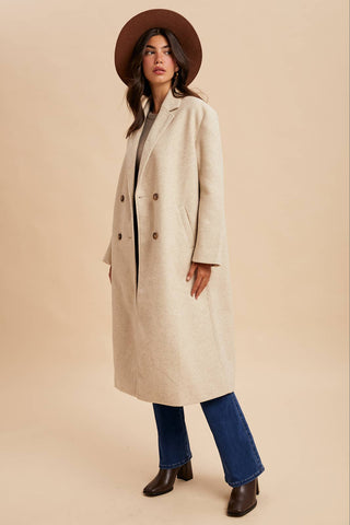 Double Breasted Beige Trench Coat