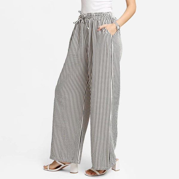 *9/03* Black & White Pinstripe Trousers
