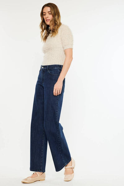 KanCan Wide Leg Dark Wash Jeans