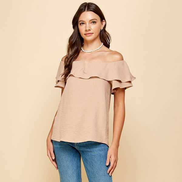 The Addi Magenta Ruffle Top