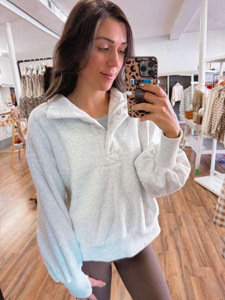 Luxe Look Heather Gray Pullover