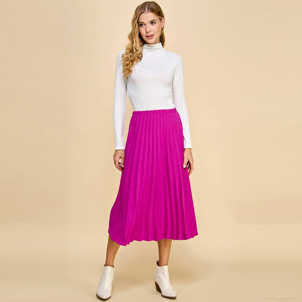 The Layla Pleated Midi Skirt
