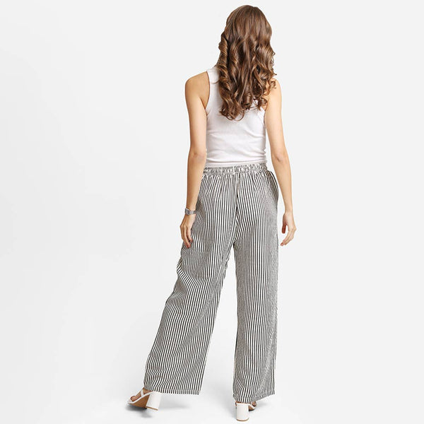 *9/03* Black & White Pinstripe Trousers