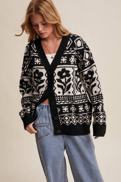 Fair Isle Chunky Cardigan