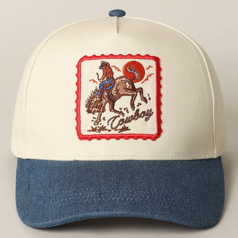 Yeehaw, Cowboy Embroidered Stamp Hat