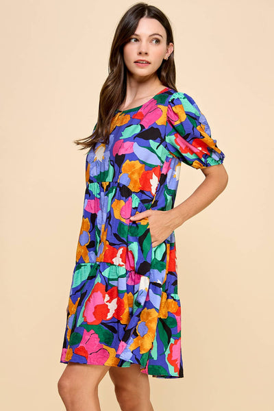 Always Vibrant Floral Dress