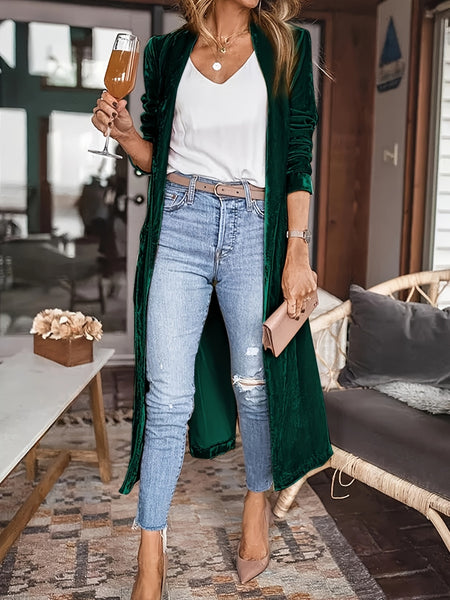 Online Exclusive | Long Velvet Blazer [8 Colors]
