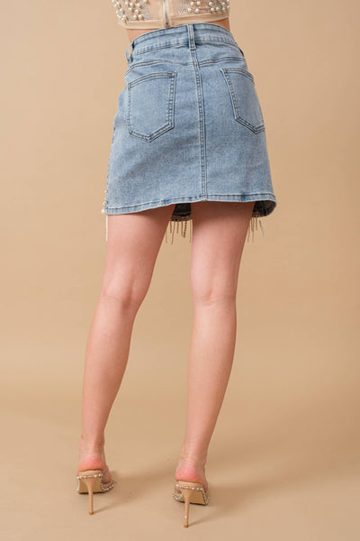 Cowgirl Class Denim Mini Skirt