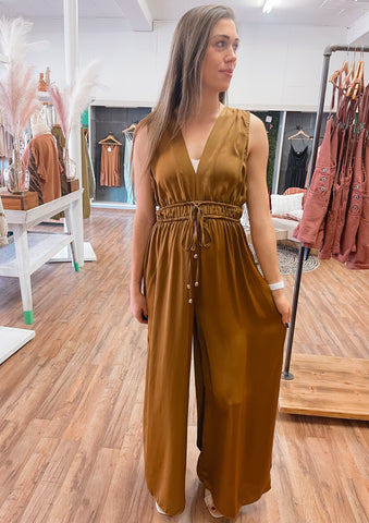 The Giselle Camel Jumpsuit