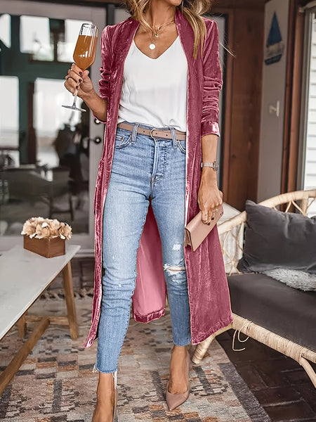 Online Exclusive | Long Velvet Blazer [8 Colors]