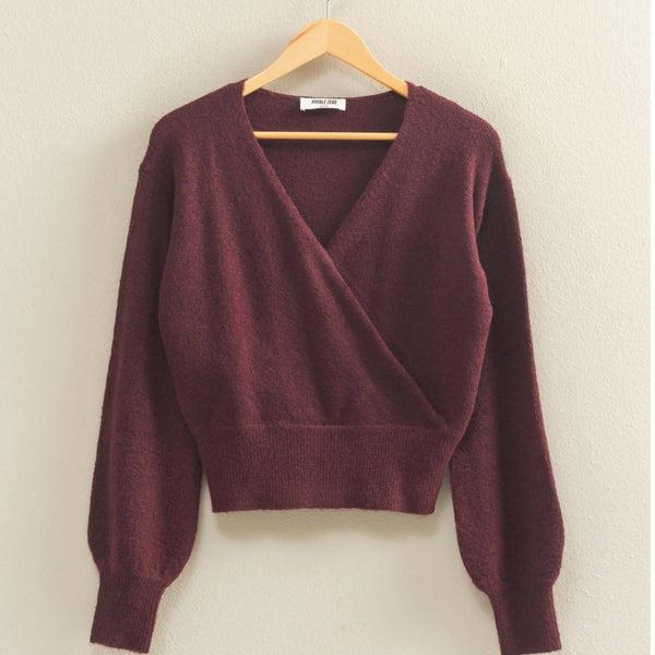 Surplice V Neck Sweater
