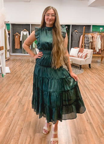 Emerald Shimmer Dress