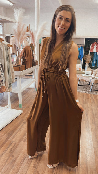 The Giselle Camel Jumpsuit
