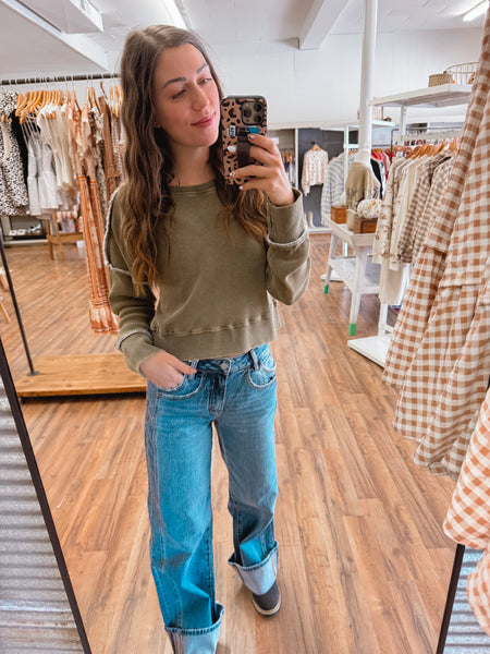 Fireside Olive Thermal Top