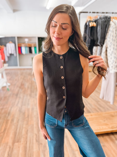 The Sofia Button-Up Tank Top