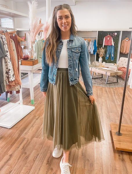 Olive You Forever Tulle Skirt