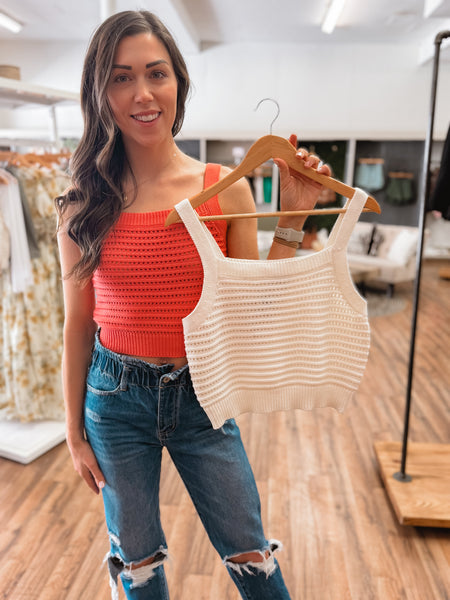 Crochet Cropped Tank [2 Colors]