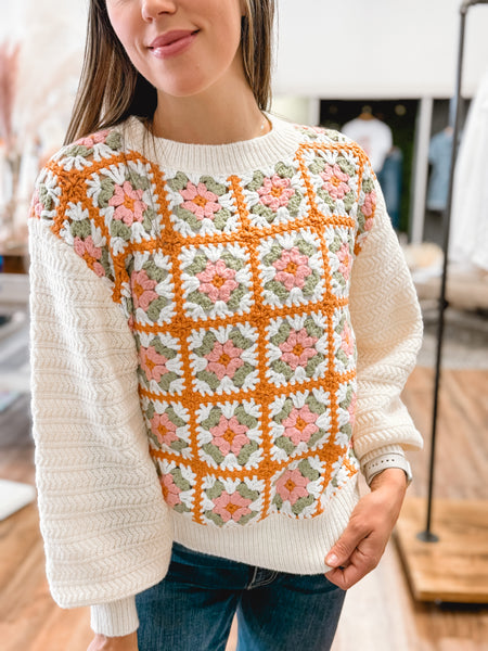 Crochet Granny Square Sweater