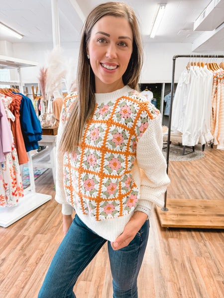 Crochet Granny Square Sweater