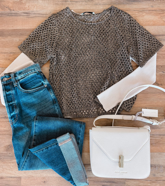 Night Owl Open Knit Top