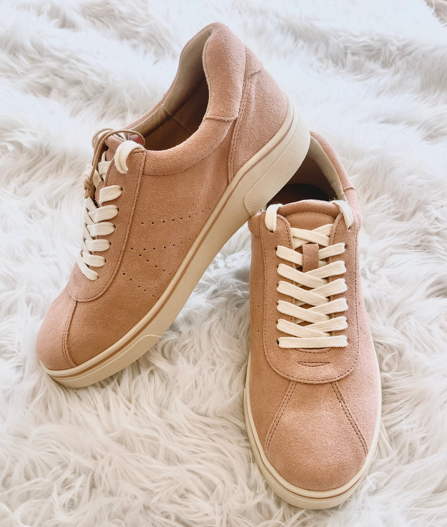 Blush on sale suede sneakers