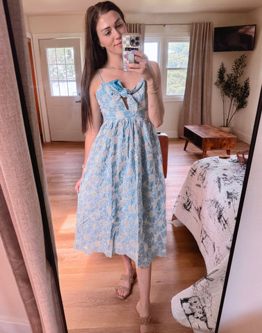 Say It's So Lace Overlay Midi Dress