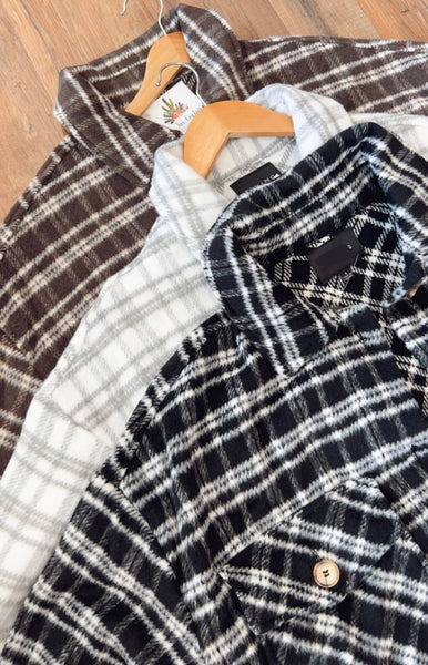 Plush Flannel Shacket [3 Colors]