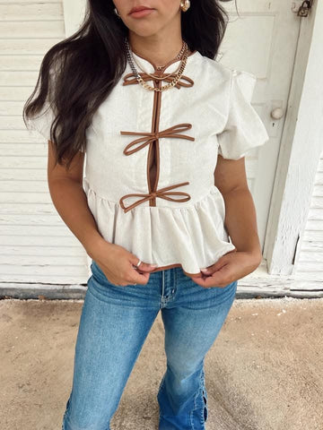 Won’t Wait Around Ruffle Tie Top